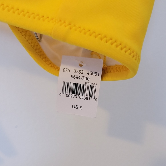 NWT Aerie Ruffle Wrap Bikini Top in Yellow - Picture 2 of 3